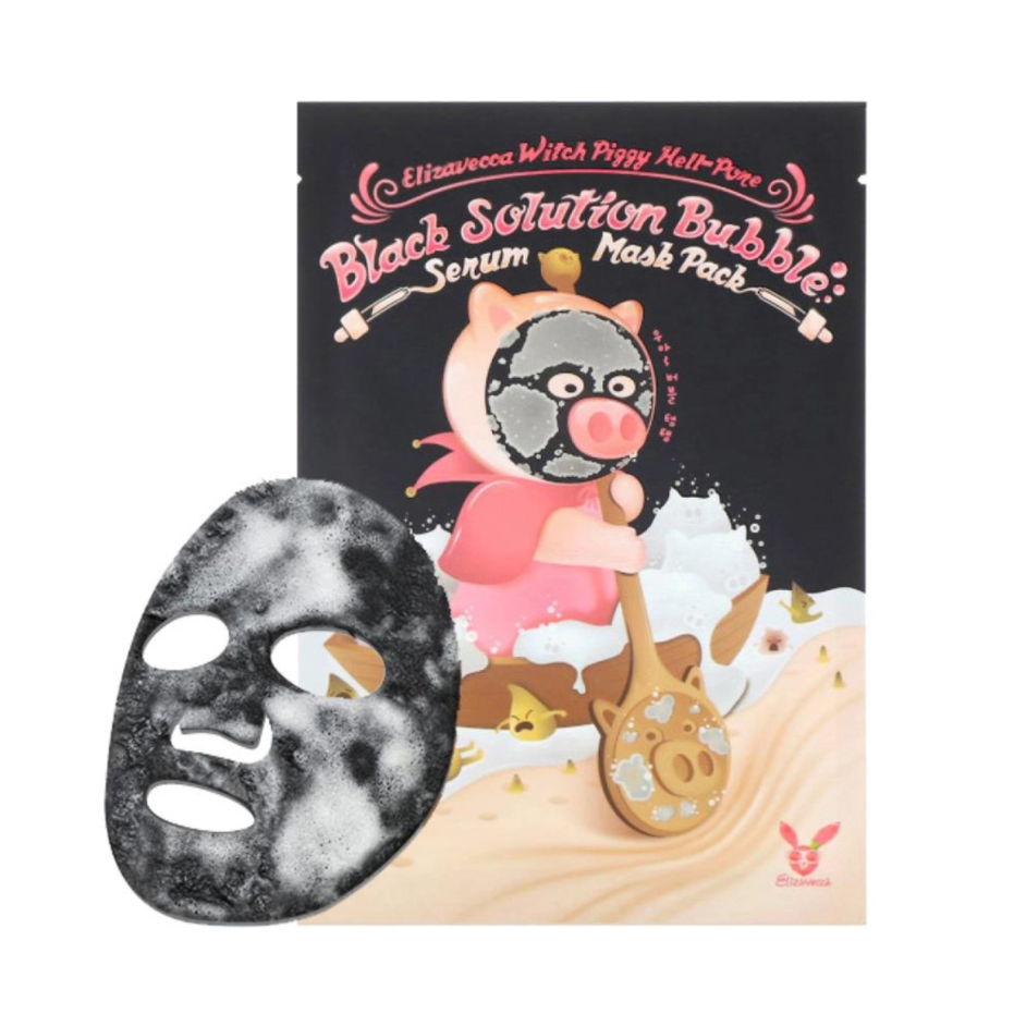 [Elizavecca] Witch Piggy Hell Pore Black Solution Bubble Serum Mask Pack (5ea)